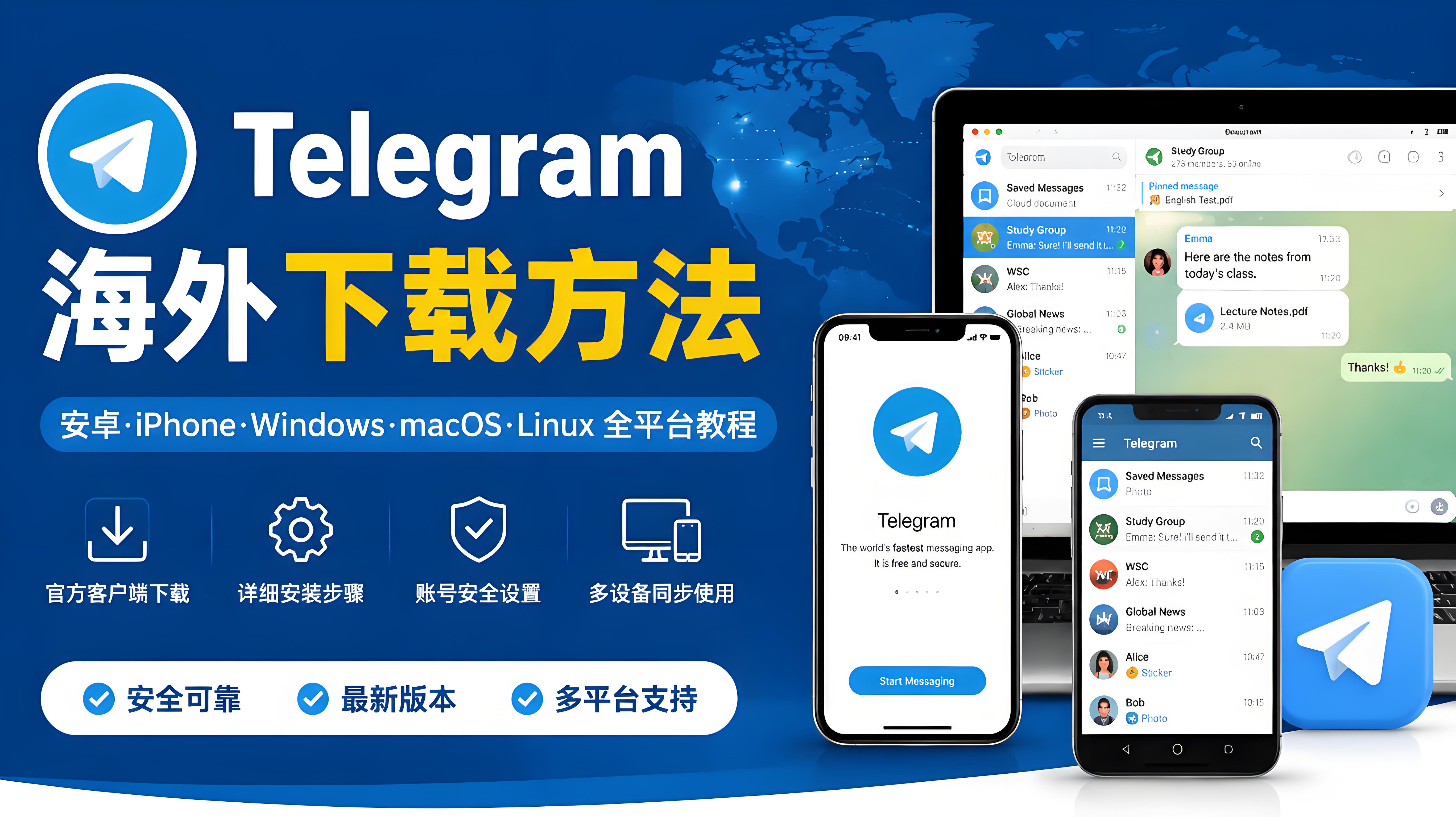 Telegram 國際版下載教程｜海外使用者安裝、登入與使用指南