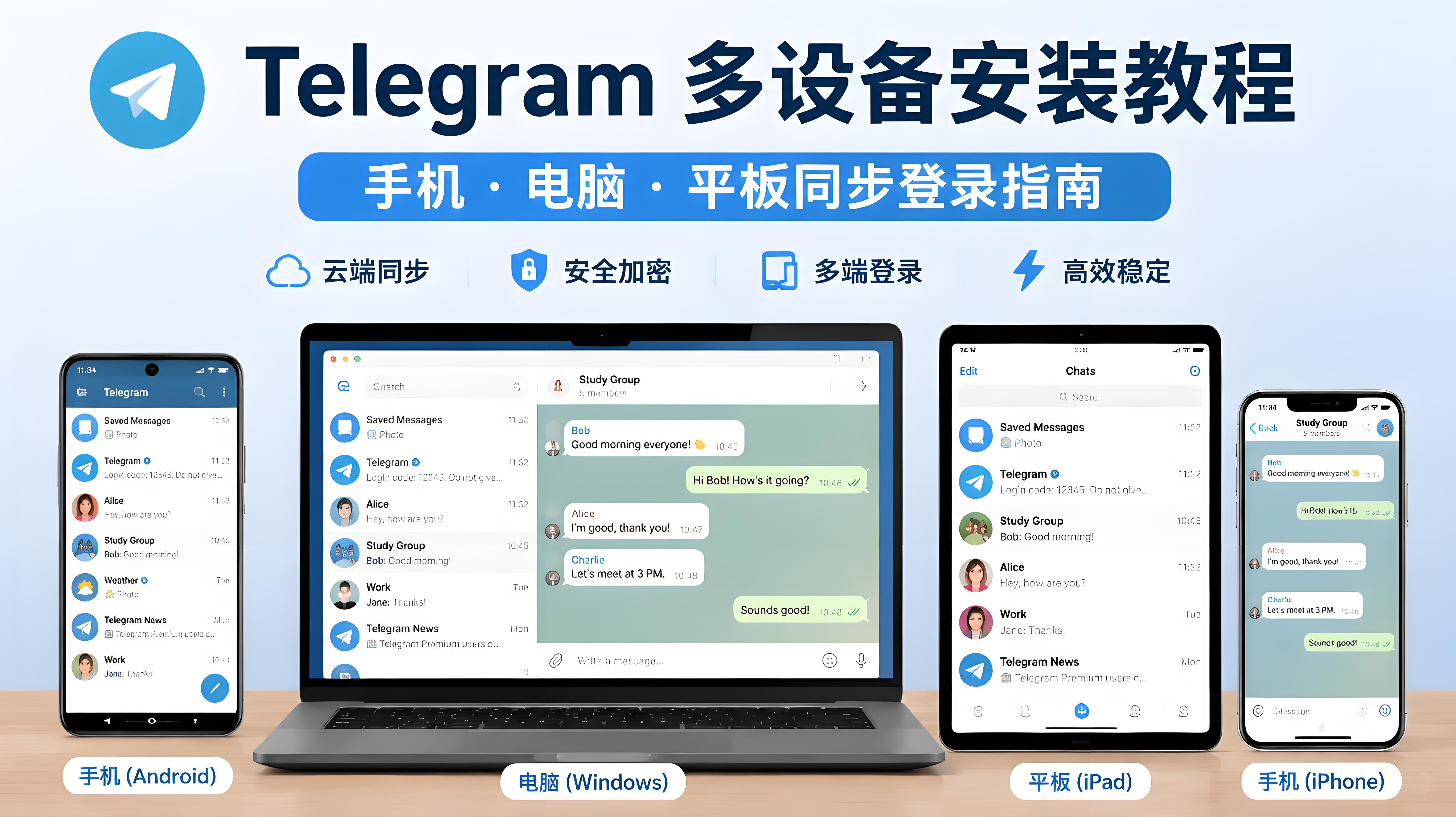 Telegram 手機電腦平板登入教程｜多裝置協同使用指南