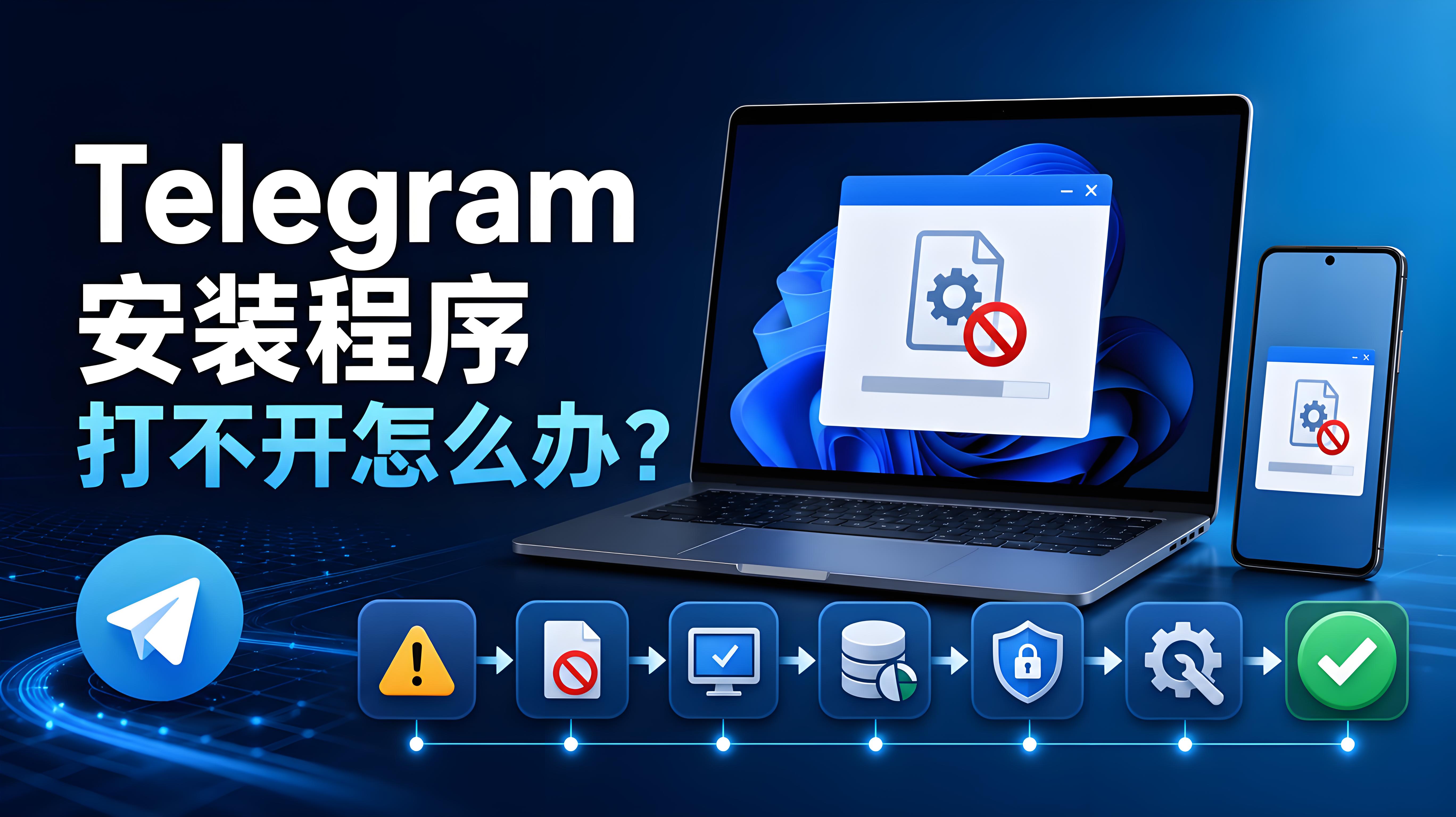 Telegram 安裝程式打不開？電腦手機故障處理教程