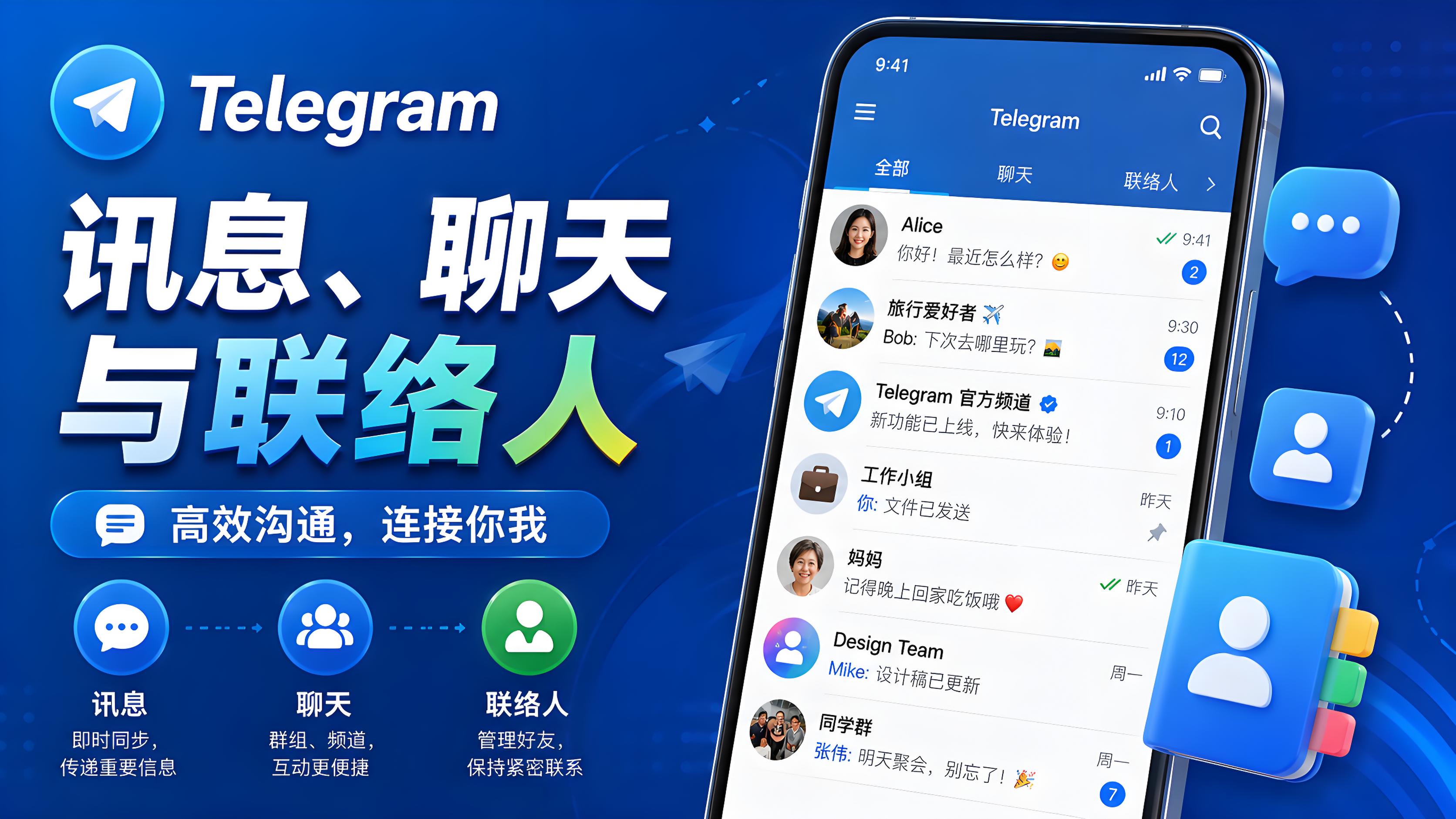 Telegram 聯絡人與聊天全指南：訊息管理、檔案傳輸與搜尋技巧