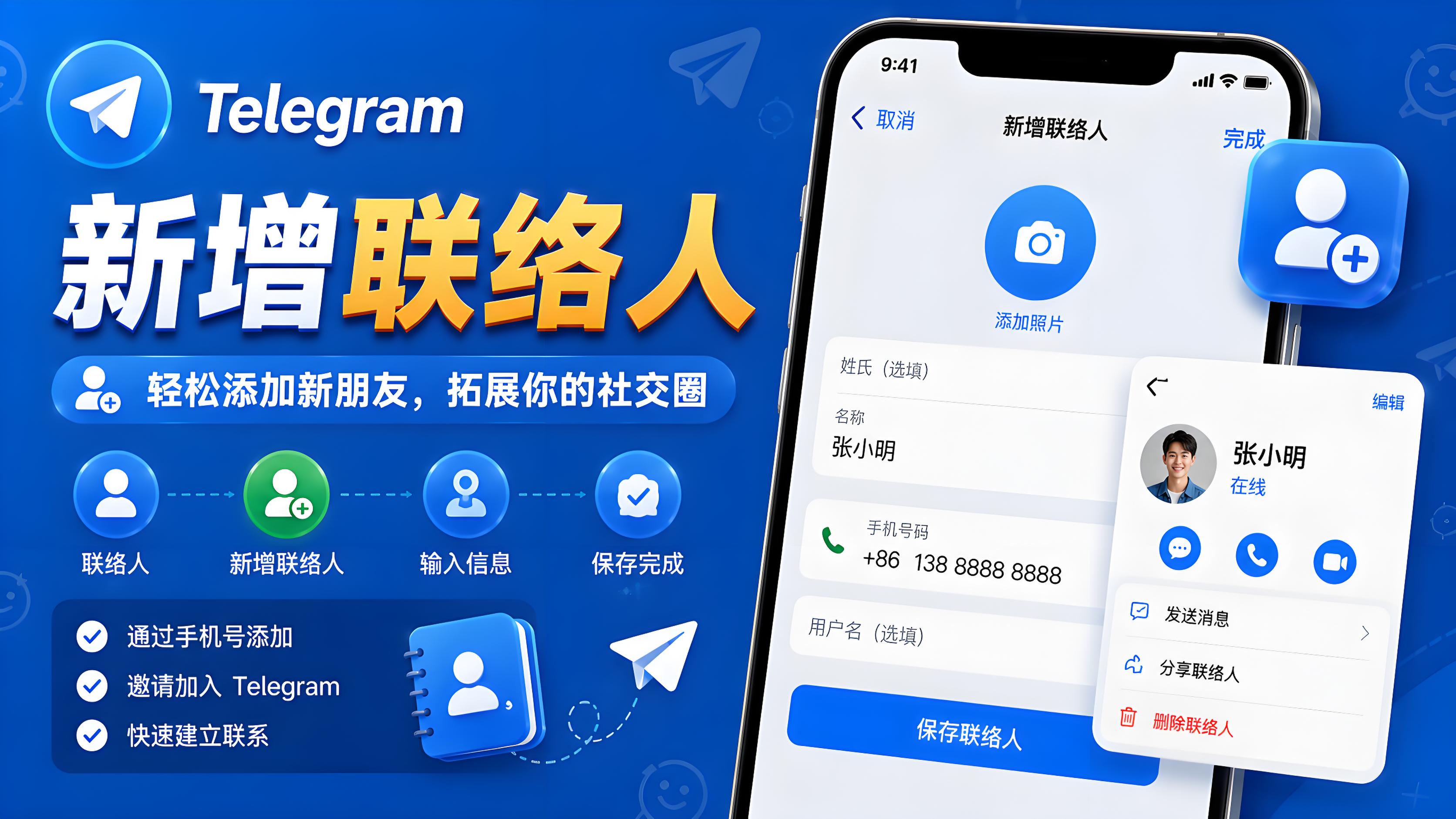 Telegram 聯絡人教程：新增、搜尋、同步與隱私管理完整指南