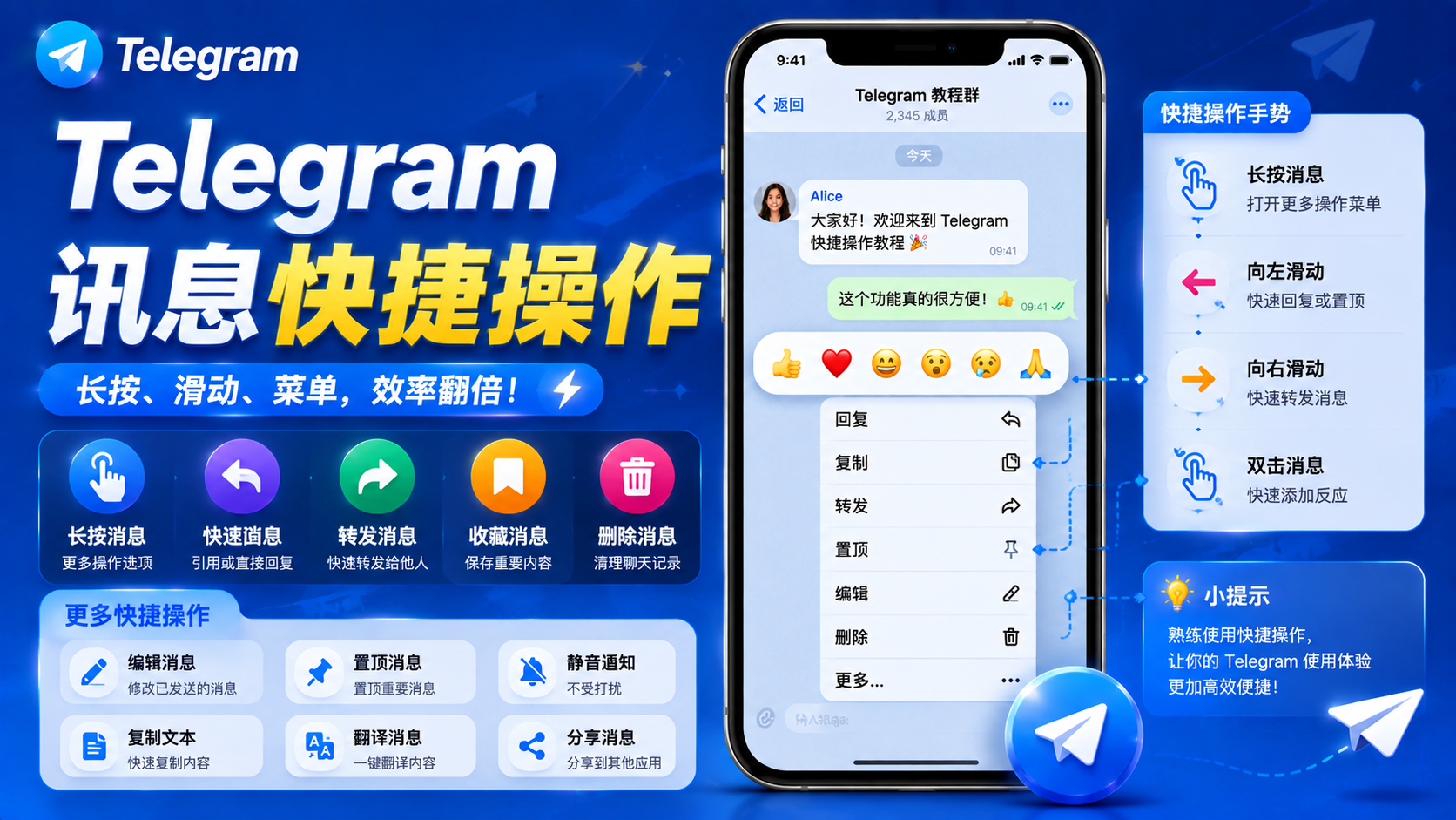 Telegram 訊息管理技巧：快捷選單與隱藏操作全面解析