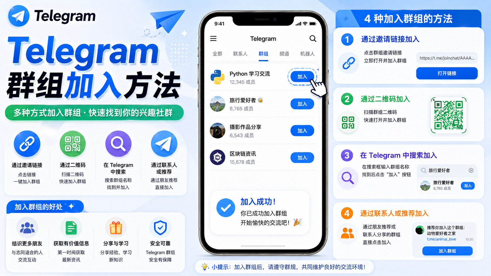 Telegram 入群教程：從尋找目標群組到安全參與交流