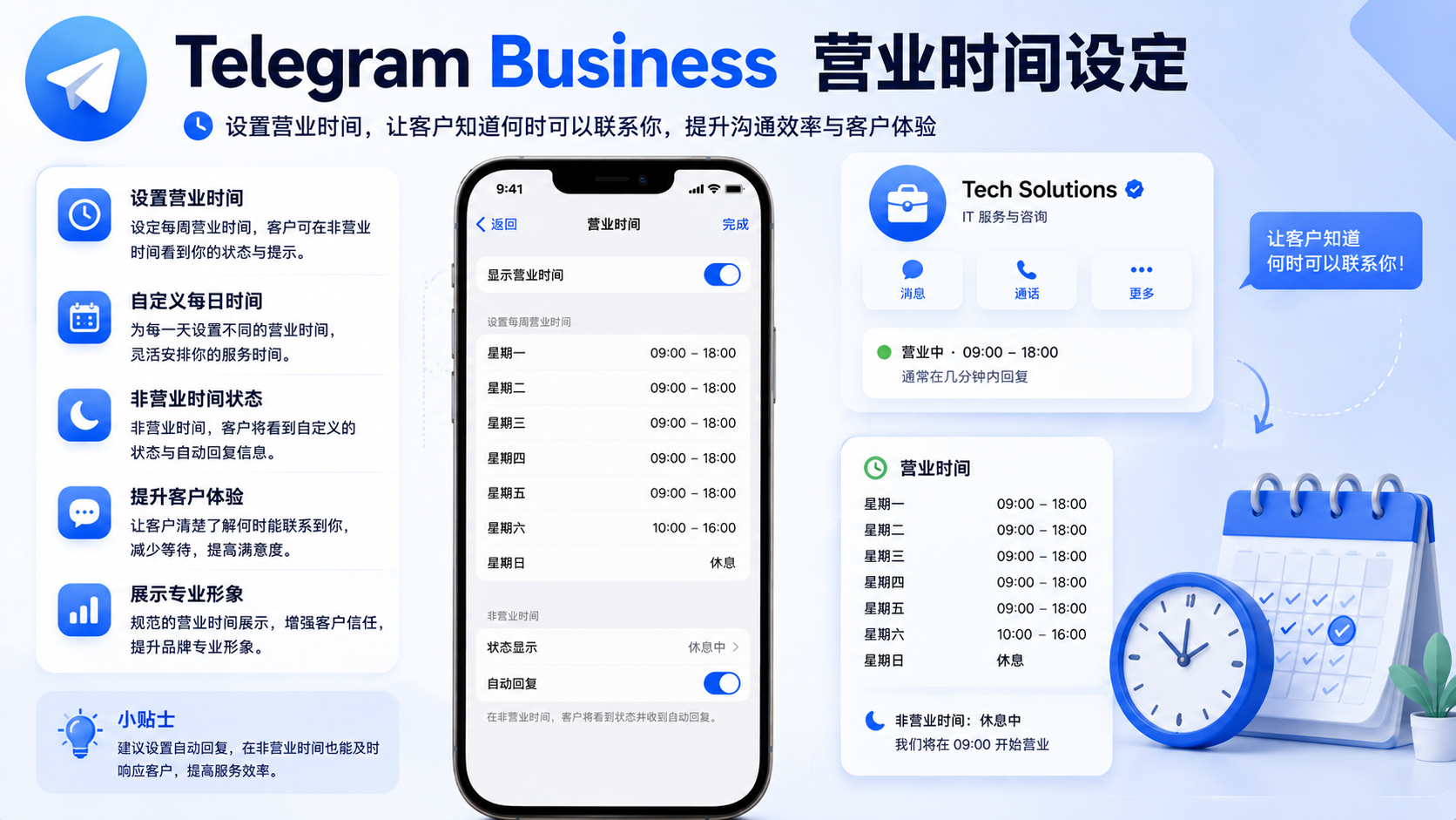 Telegram Business 營業狀態管理技巧：企業客服運營完整方案