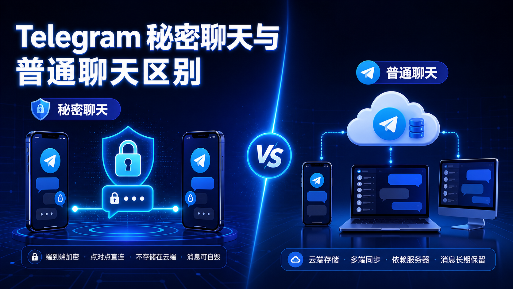 Telegram 普通聊天和 Secret Chat 深度區別在哪裡？雲端聊天與秘密聊天安全機制解析