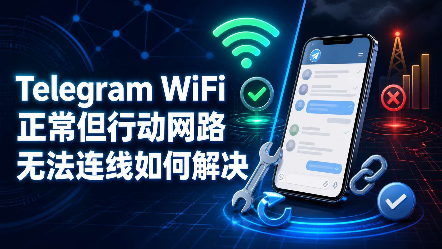 Telegram 流量網路無法連線怎麼辦？Wi-Fi正常但手機資料異常全面解決