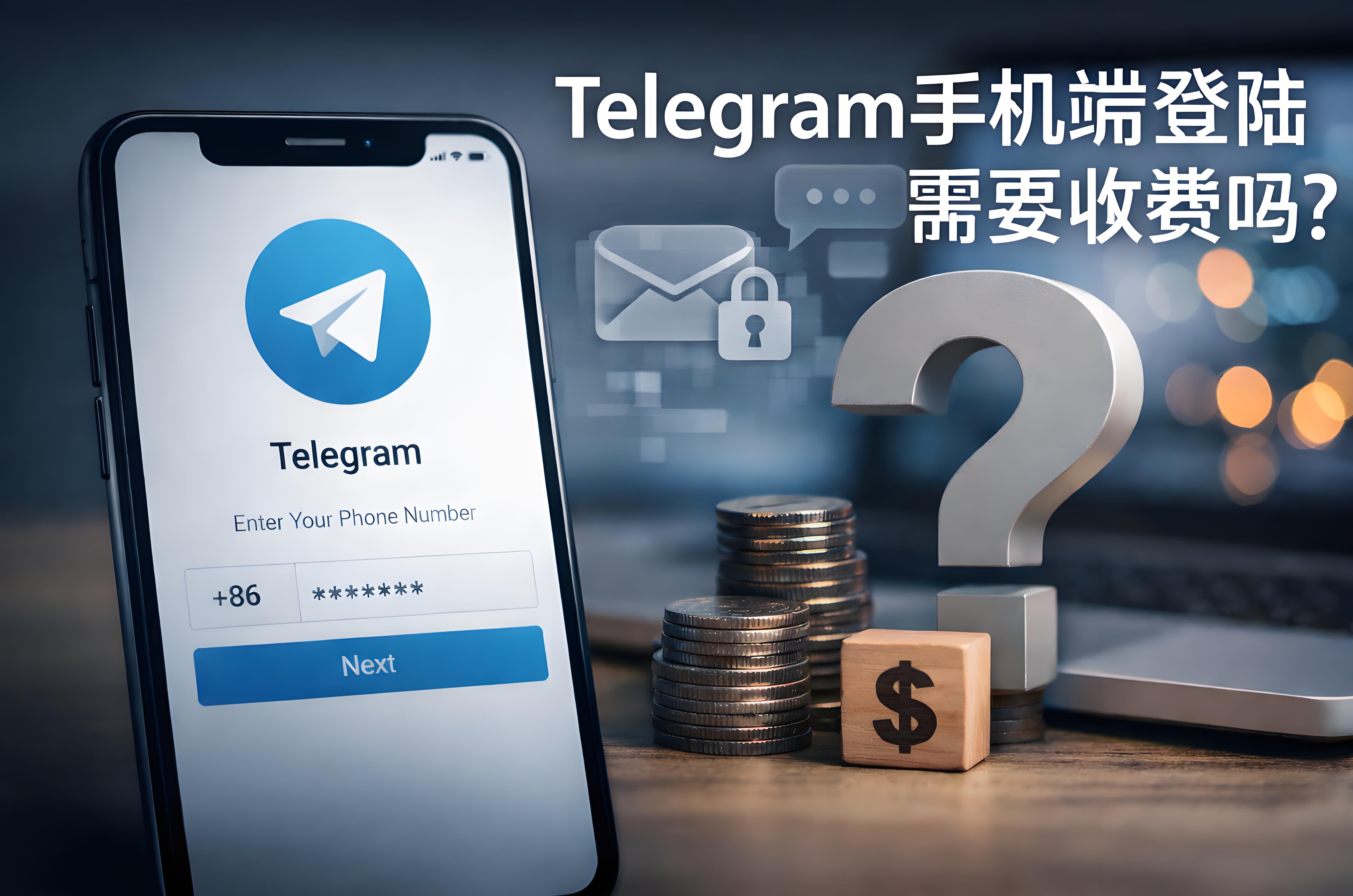 Telegram手機端是否要付費才能登陸？